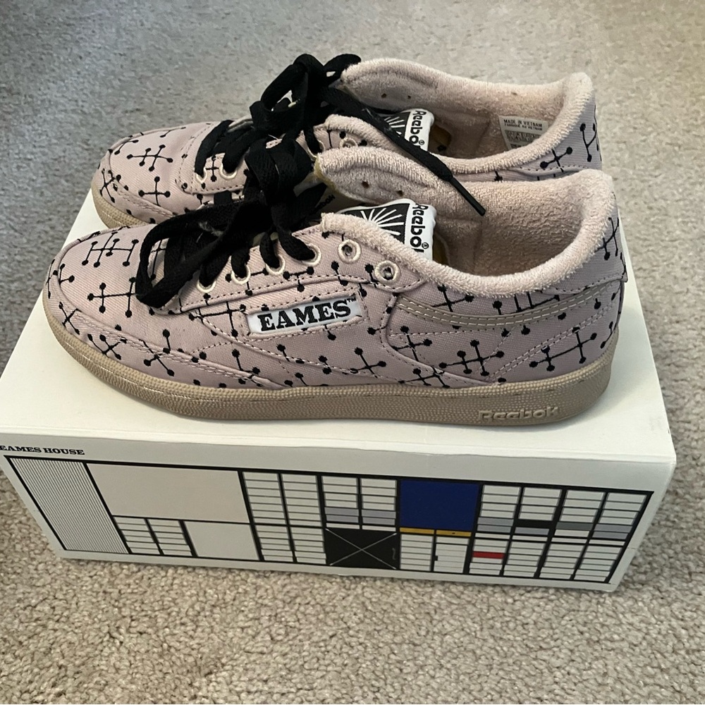 Reebok x Eames size 36 uk beige and black dots. Worn once. Box included.